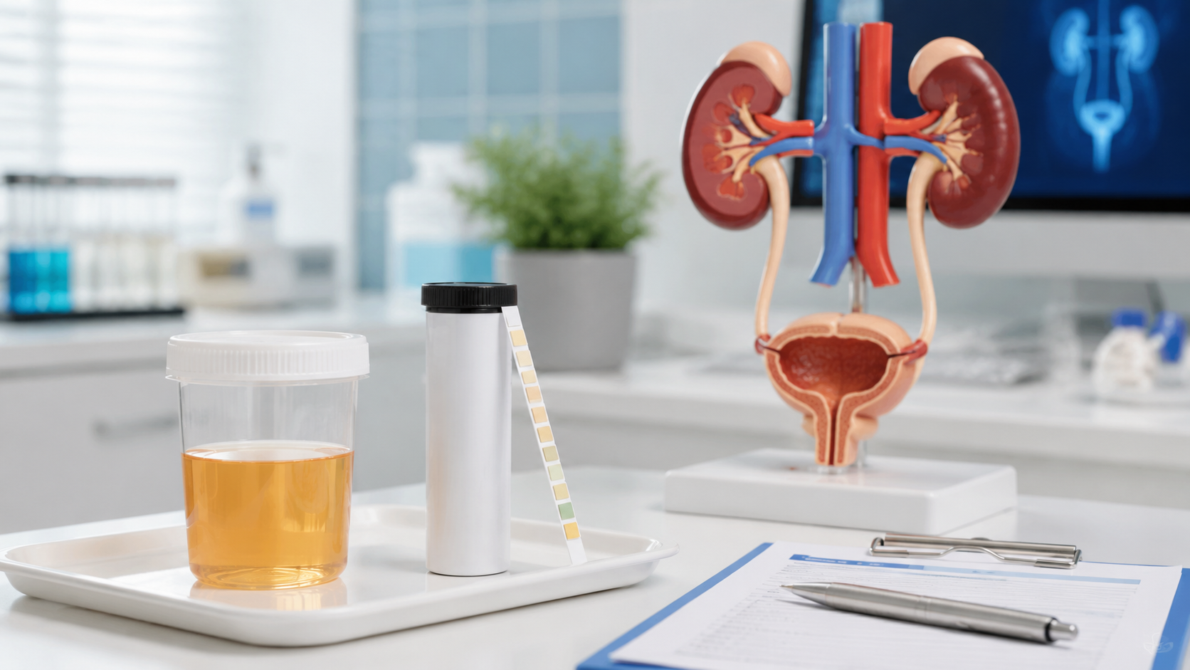 Illustration for an article about blood in the urine
